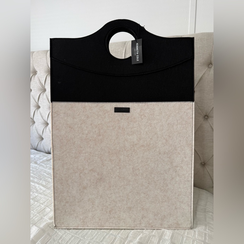 NWT Huge Kenneth Cole laundry basket hamper storage gift bag